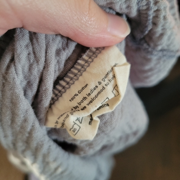 Minimalist Folk Co 100% Cotton Gauze Tiered Dress Blue Size 6 7 Years - Picture 4 of 4